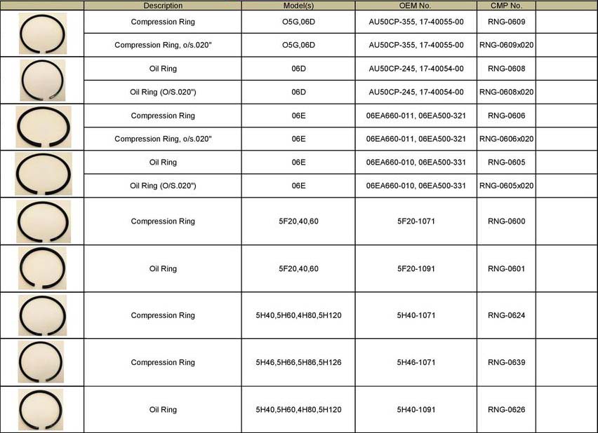 Carrier Piston Rings