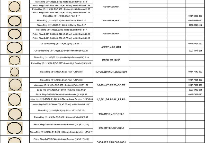 Copeland Piston Rings